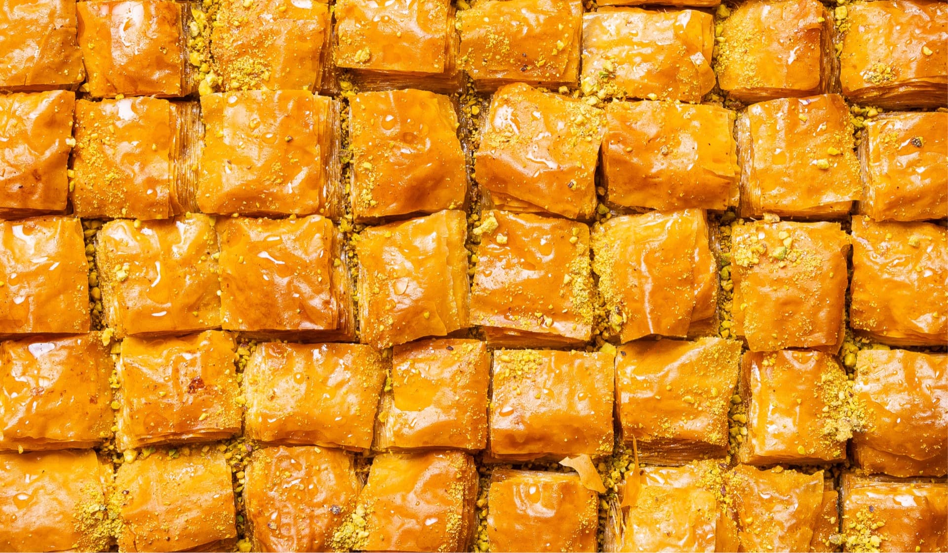 Fresh baklava closeup