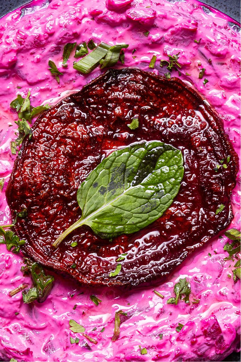 Beet yogurt dip
